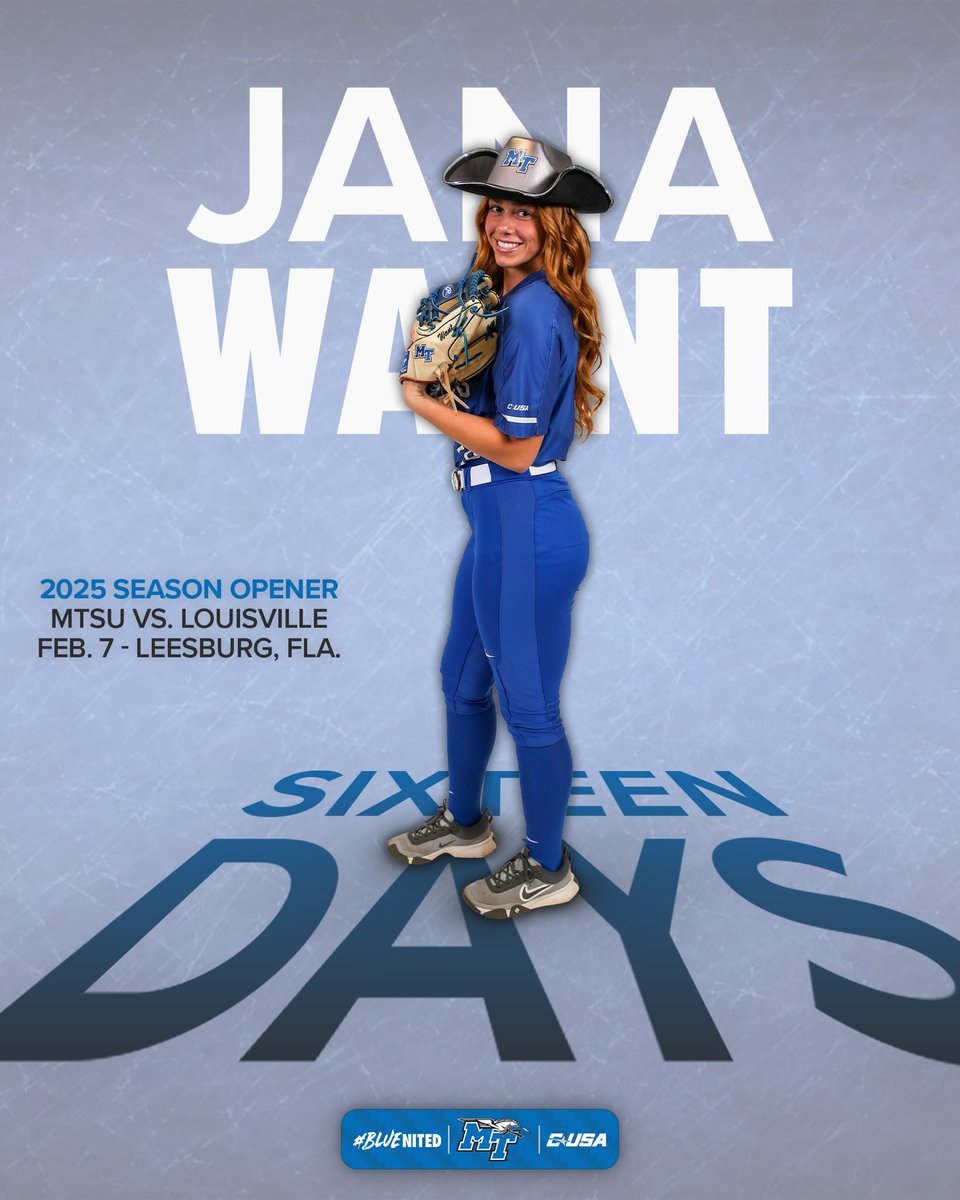 MT_Softball's tweet photo. Don’t look now, but we’re only 16 days away from our season opener! 🫣

#BLUEnited | ⚡️⬆️ https://t.co/f4DLJNYdg2