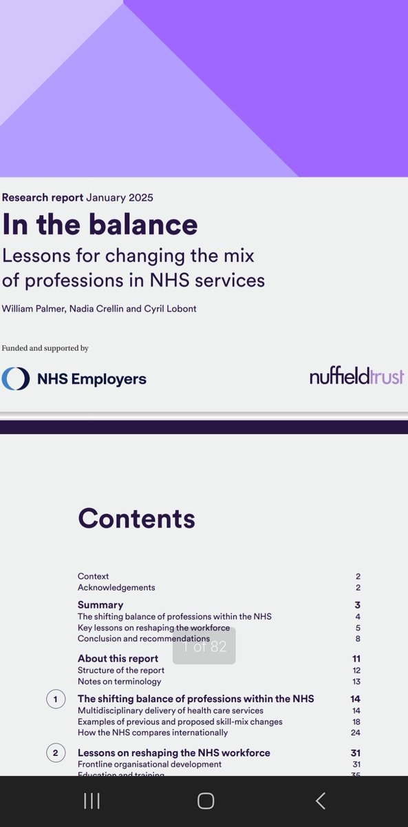 Delighted to see my scoping review on advanced nurse roles in MH services cited for the 1st time in this report by the Nuffield Trust. Pleased my review has contributed to lessons on reshaping the workforce in the NHS #advancedpractice #researchimpact