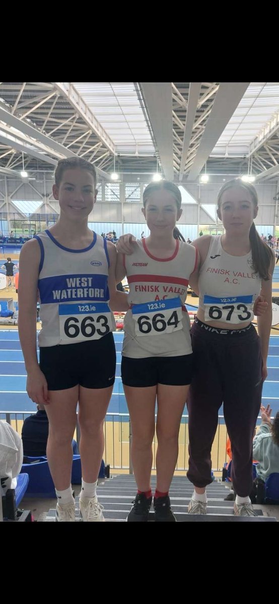 Athletics News
Eddie &amp; Lucy Raicevic and Ruby Stockwell competed in Santry last weekend.
Eddie came 2nd overall in the All Irelands and 1st in Munster in the Heptathlon.
Both Lucy and Ruby competed in the pentathlon finishing 8th and 10th in the All Irelands
Lucy 2nd in Munsters