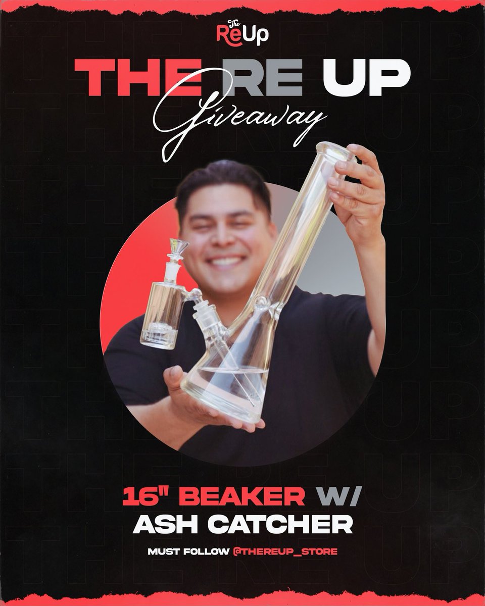 TheReUp_Store's tweet image. ‼️WIN A 16” BEAKER W/ ASHCATCHER‼️

➖THE RULES➖
💥 MUST be following @TheReUp_Store
💥MUST Tag 3 friends (the more friends you tag the more entries you get)
💥MUST Repost
💥Comment “DOPE” when done 
#TheReupStore