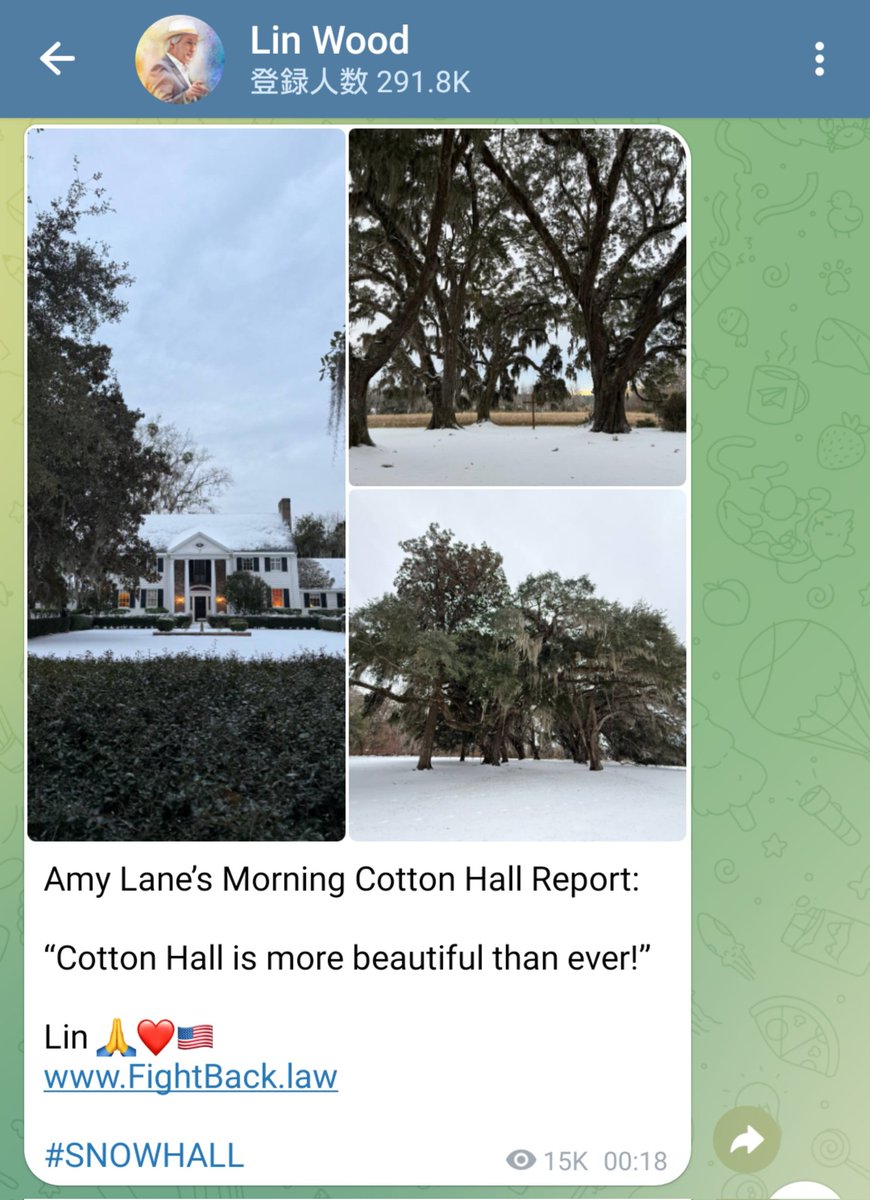 yoshikoo00's tweet photo. Amy Lane’s Morning Cotton Hall Report:
“Cotton Hall is more beautiful than ever!”
Lin 🙏❤️🇺🇸
https://t.co/uEz30RCuDD
#SNOWHALL https://t.co/nilx57d116