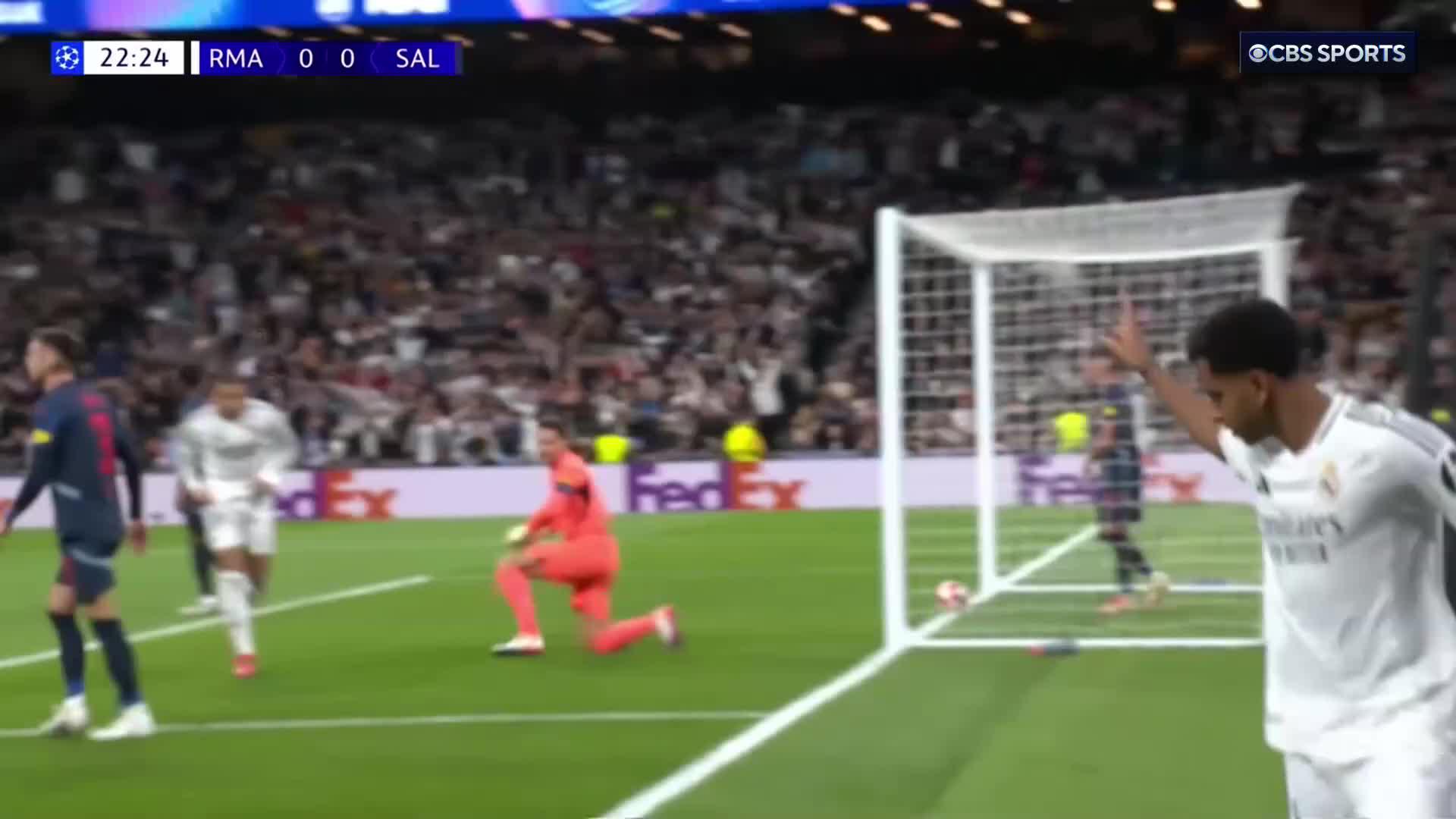 A precise finish from Rodrygo to open the scoring for Real Madrid 💫