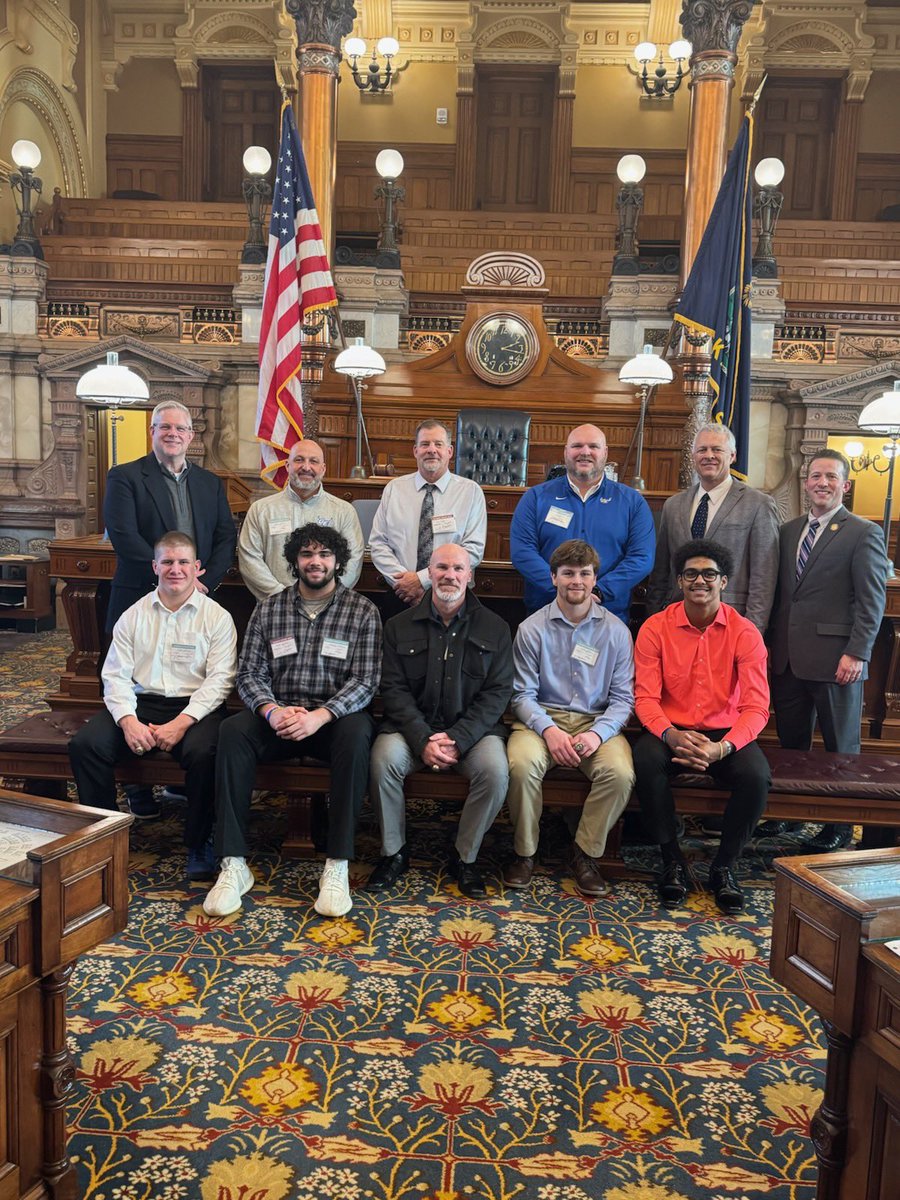 GEHSAthletics's tweet image. Thank you @DougShaneforKS and @RepBillSutton for recognizing the @GETrailblazerFB at the Capitol today. This was a special moment for our kids, coaches, school, and community. 
#BlazerNation
@GardnerEdgerton 
@GEHSBlazers