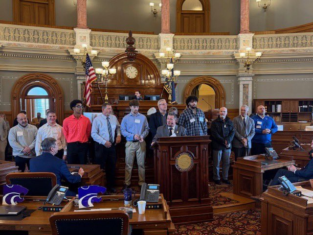 GEHSAthletics's tweet image. Thank you @DougShaneforKS and @RepBillSutton for recognizing the @GETrailblazerFB at the Capitol today. This was a special moment for our kids, coaches, school, and community. 
#BlazerNation
@GardnerEdgerton 
@GEHSBlazers