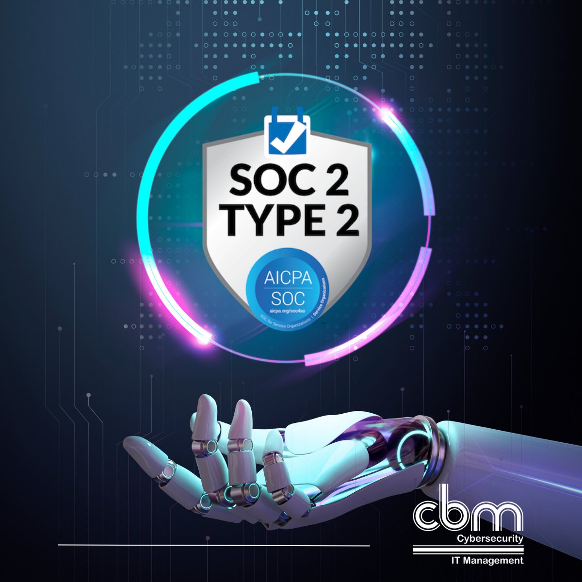 CBMTech's tweet image. Since 2018, CBM has maintained #SOC2Type2 certification, demonstrating continuous dedication to the highest standards of #DataSecurity, availability, and privacy. Trust a partner that prioritizes protection and compliance!
#SOC2Certified  #ITCompliance #TrustedPartner #CBM