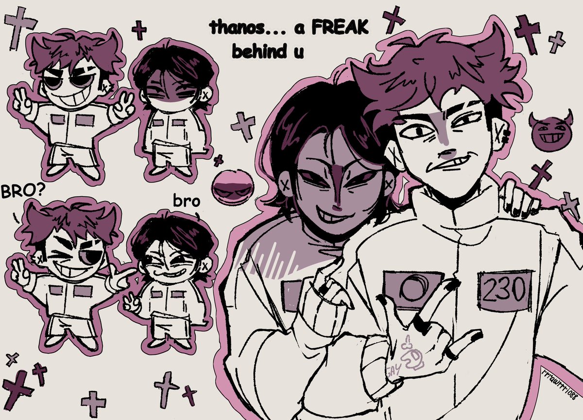 thanos and the ominous cat he pulled by being swag #thangyu #SquidGame2 #thanos #namgyu