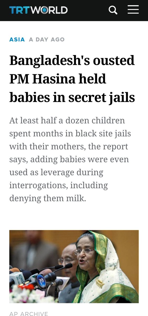 srabbee's tweet photo. @drSaimaWazed @WHOThailand How is the daughter and nominee of despot Sheikh Hasina , who jailed babies in secret prisons, and coerced mothers by depriving their children of Milk is still a @WHO employee? https://t.co/Jc7EF5yTLC