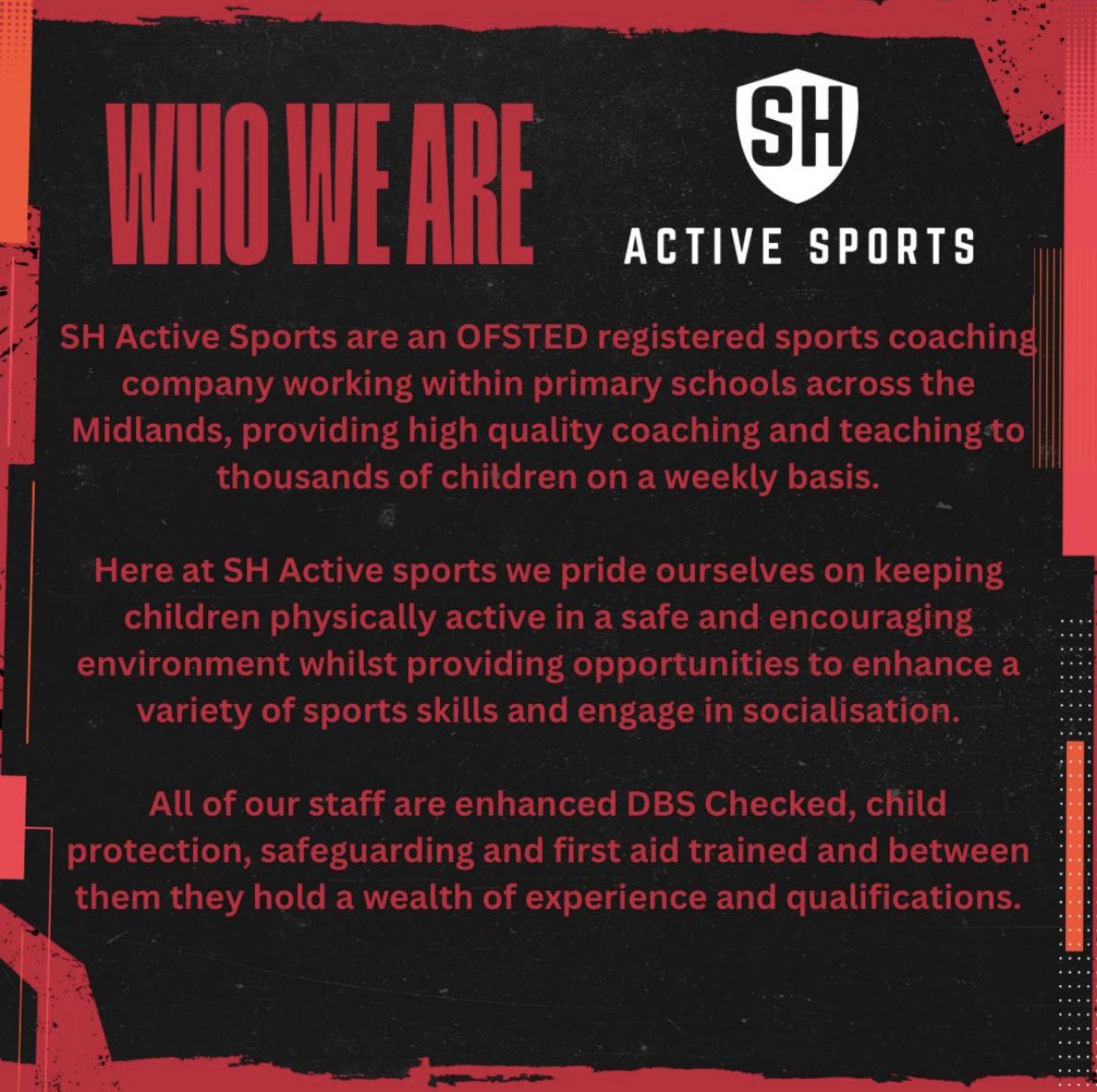 SH_Leicester's tweet photo. Welcome to SH Active Sports Leicestershire! We’re on a mission to inspire kids to grow in confidence, master new skills and most importantly, discover the joy of staying active through sports. 

Follow us for updates, tips and exciting announcements! 🏓⚽️🏄🏹 https://t.co/KPAafUyvqu