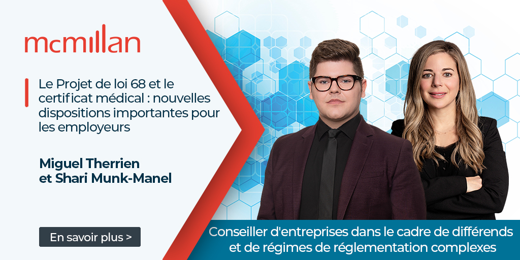 McMillanLLP's tweet image. Effectivement, depuis le 1er janvier 2025, les employeurs doivent redoubler de prudence avant de demander une preuve documentaire afin de motiver certaines absences de leurs employés. bit.ly/4gocrjz

#droitadministratif #droitpublic #litige