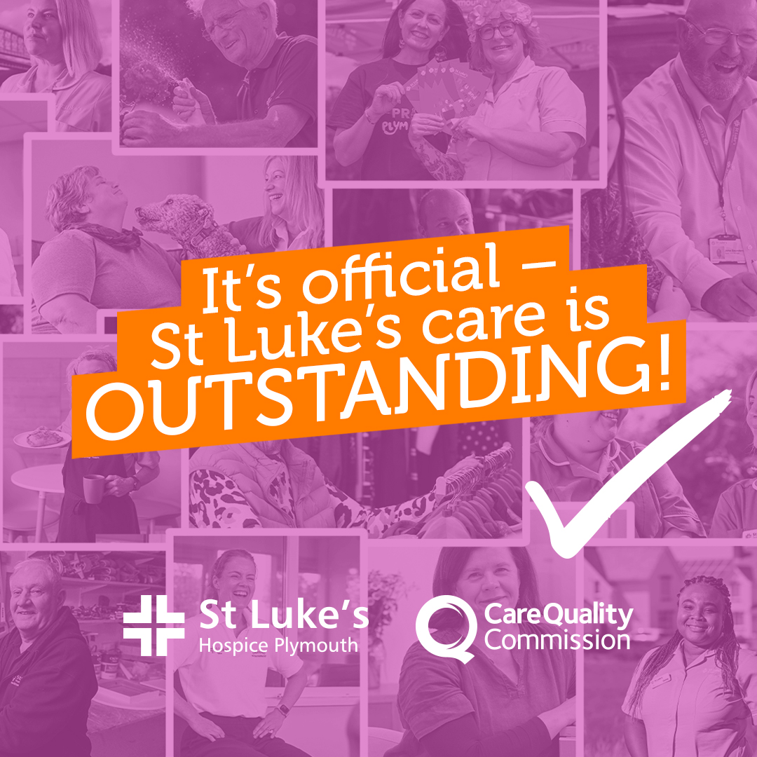 St Luke's Hospice Plymouth (@stlukesplymouth) on Twitter photo We are absolutely thrilled to share the news that the <a href="/CareQualityComm/">Care Quality Commission</a> this week awarded St Luke’s a rating of “Outstanding” for the end of life care we provide for patients and their families.
Read more including the full CQC report bit.ly/3PRLPw9
<a href="/hospiceuk/">Hospice UK</a> We are absolutely thrilled to share the news that the <a href="/CareQualityComm/">Care Quality Commission</a> this week awarded St Luke’s a rating of “Outstanding” for the end of life care we provide for patients and their families.
Read more including the full CQC report bit.ly/3PRLPw9
<a href="/hospiceuk/">Hospice UK</a>