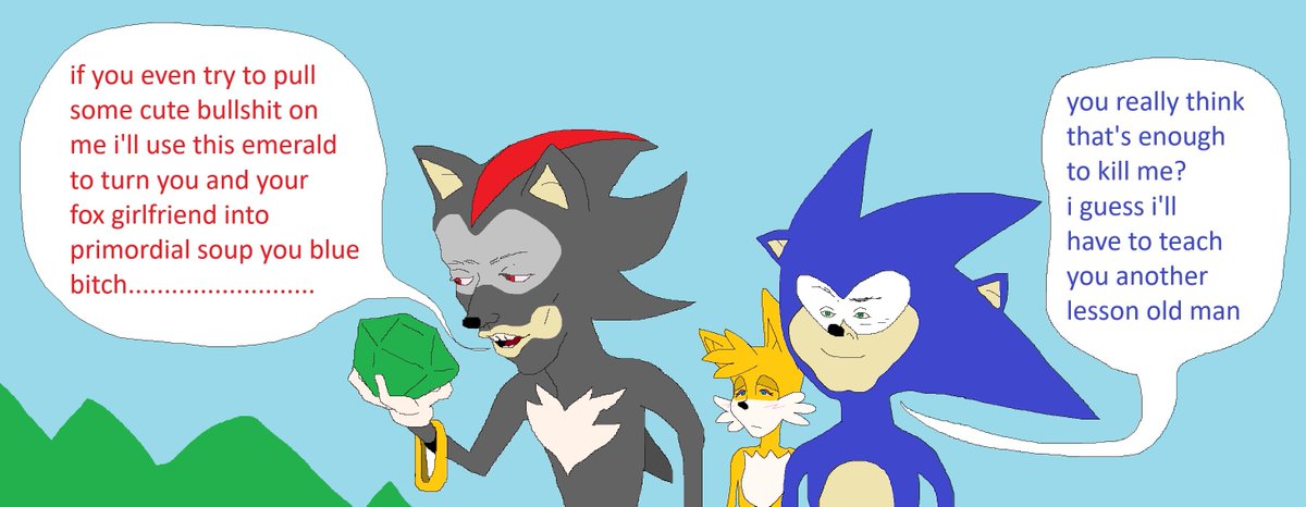 KinkySketch's tweet photo. deep down they're good friends #SonicTheHedgehog https://t.co/319p5Aszy3