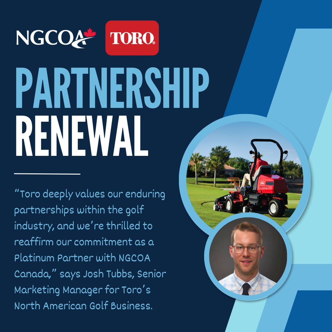 We’re thrilled to announce the renewal of our strategic partnership with <a href="/TheToroCompany/">Toro</a> for another 3 years! 🤝🎉This program offers NGCOA Canada members exclusive manufacturer rebates on new and used Toro equipment and quarterly special opportunity buys.