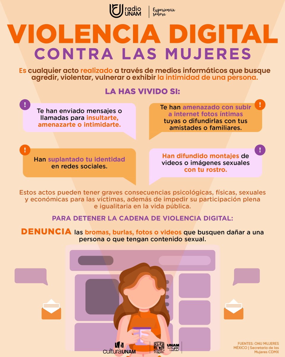 RadioUNAM's tweet photo. Hoy, 25 de enero, recordamos que es #DíaNaranja, una jornada dedicada a la sensibilización y erradicación de la violencia contra mujeres y niñas. 🧡 https://t.co/OBL5mTZ4ZS