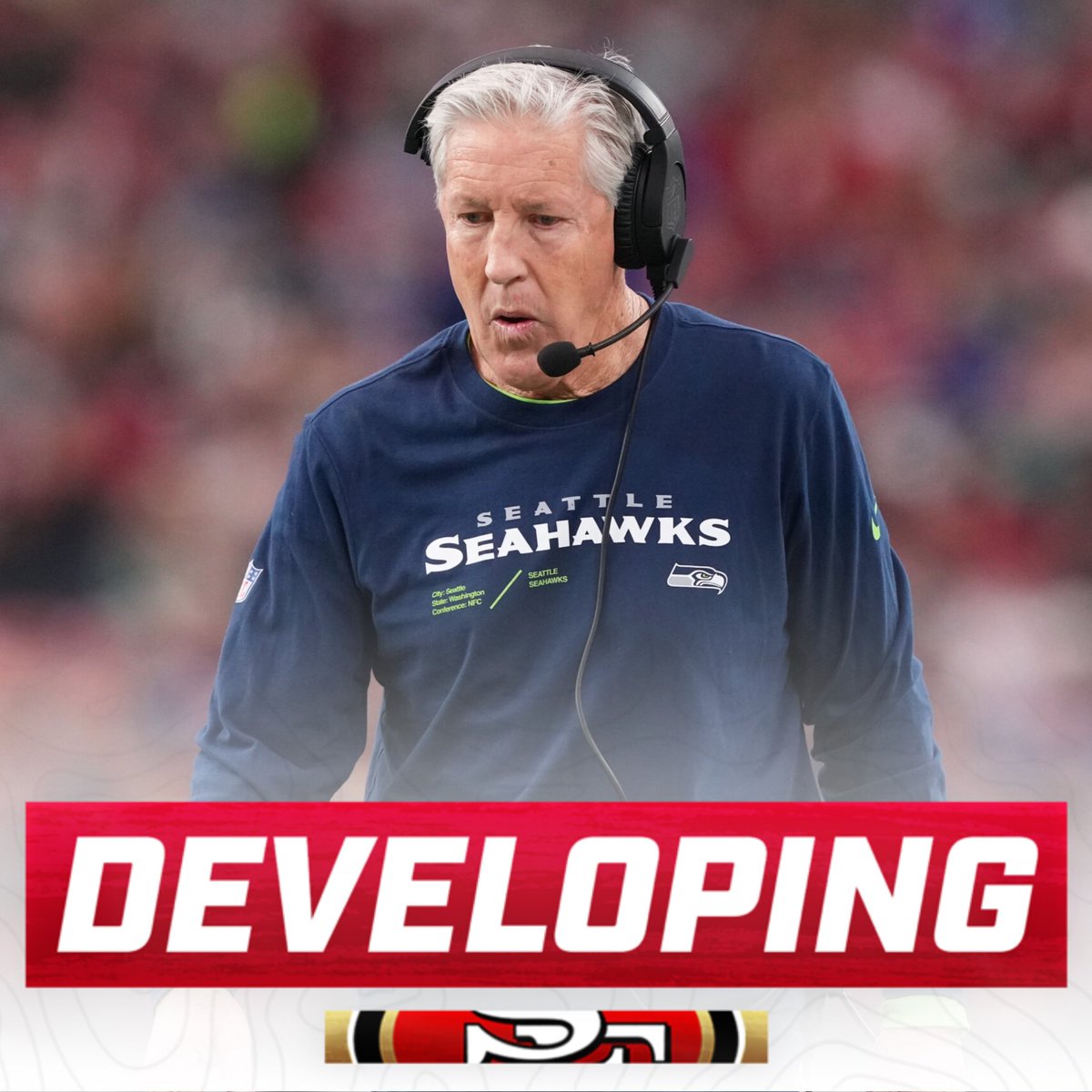 OurSf49ers's tweet image. The #49ers have reportedly discussed Pete Carroll as a potential DC option according to @timkawakami 

H/T @49erswebzone