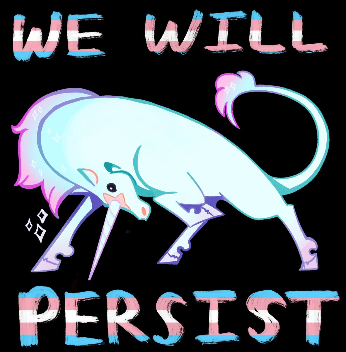 MonsterFangss's tweet image. Persist: to go on resolutely or stubbornly in spite of opposition
Existence is Resistance