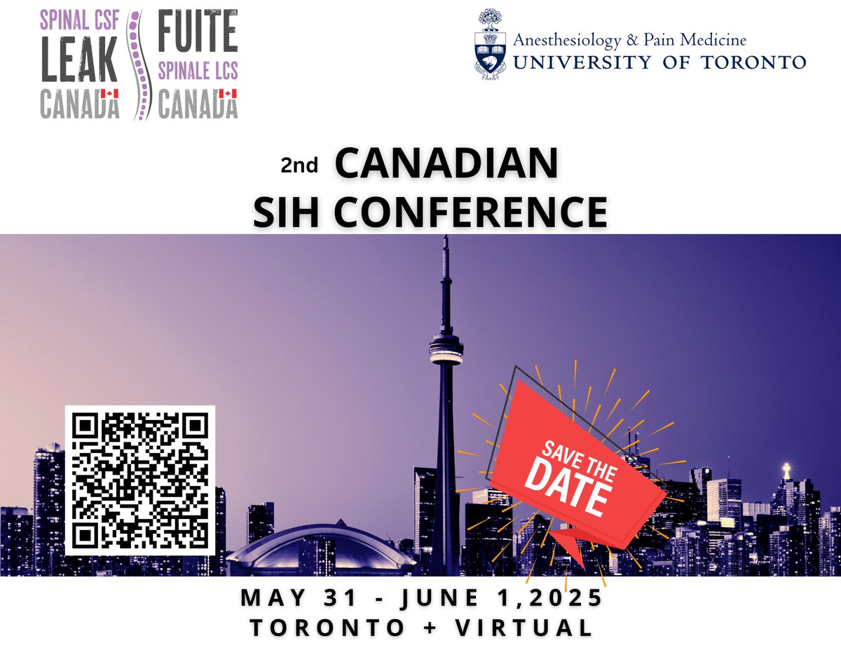 SpinalCSFCanada's tweet photo. 🚨We’re excited to share our amazing speaker lineup and program for the 2nd Canadian SIH Conference, taking place May 31–June 1, 2025 (Toronto &amp; virtual).

📍Please save the date - Registration will open soon!

>>https://t.co/K09jugfzp9 https://t.co/Y15n2CcGbE