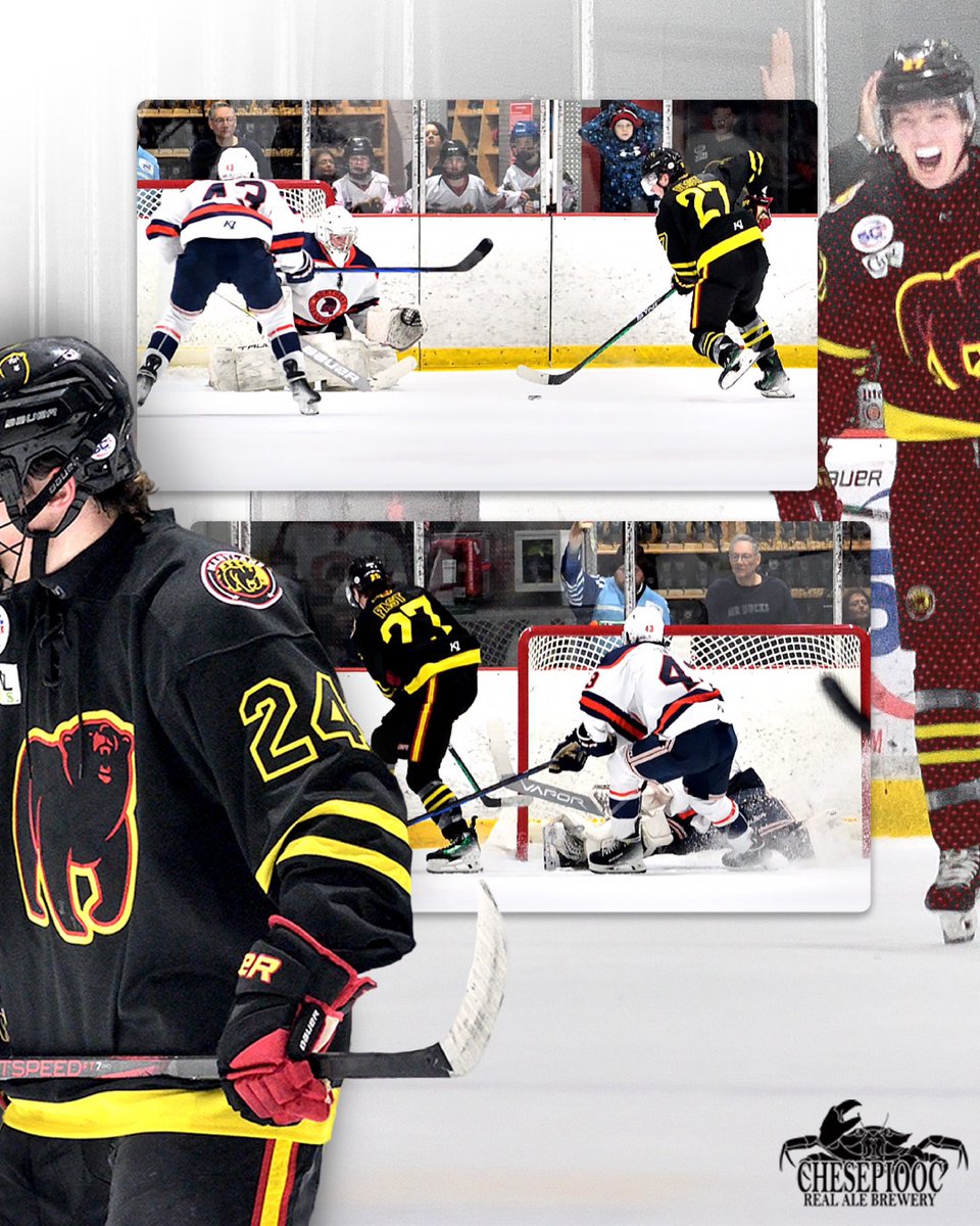 One more on the road before we’re back home for a couple! 🚌

A date with the Northeast Generals ⚔️
Saturday 7:00p &amp; Sunday 4:00p.
Live on NAtv and at our Watch Parties at the Chesepiooc Real Ale Brewery!

📸 <a href="/FOHSRadio/">Face Off Hockey Show ®️</a> <a href="/TheArtOfPicture/">The Art of Pictures</a> | #MarylandBlackBears #NAHL