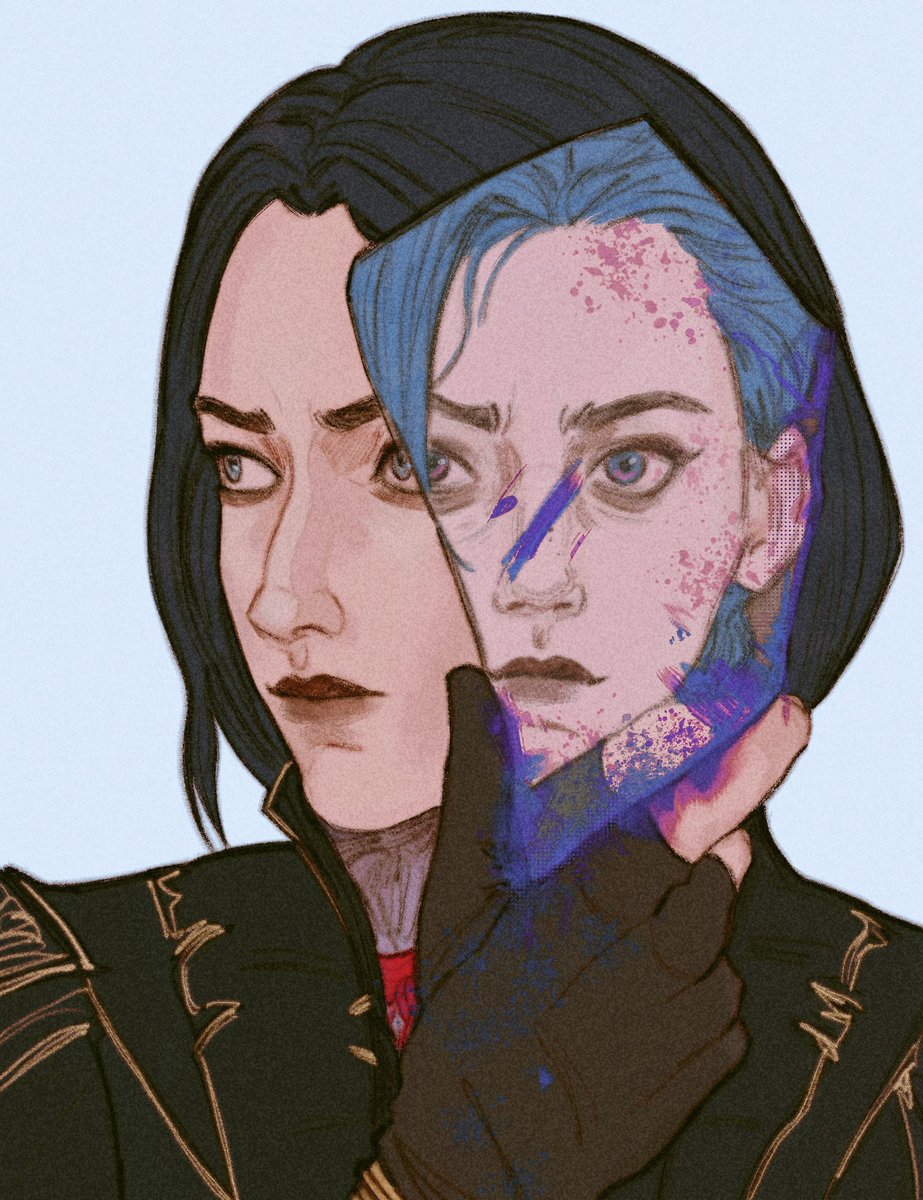notholaenas's tweet photo. mirror mirror #Caitlyn #Jinx #arcane https://t.co/R6lapb1o6O