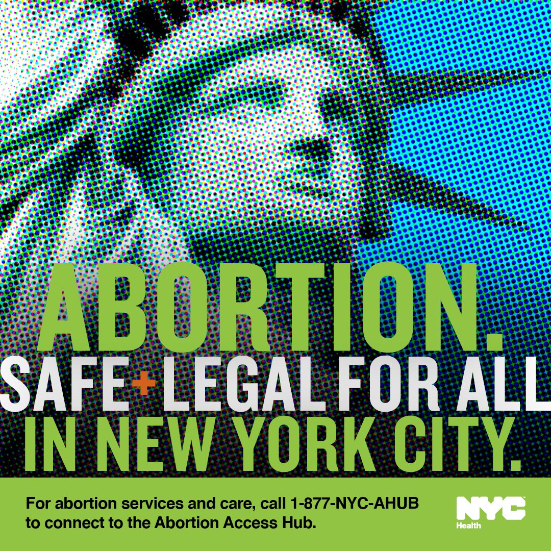 nycpa's tweet image. As we mark the 52nd anniversary of #RoeVWade, a reminder: New York City is a safe haven for anyone who needs an abortion, regardless of where they live or their immigration status.

Resources from the NYC Abortion Access Hub: nyc.gov/abortion

Keep fighting for our rights.