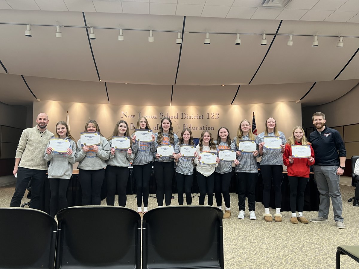 Last night, the 122 Board of Education proudly honored the STATE CHAMPION Liberty 8th Grade Girls Basketball Team for their incredible achievement—becoming the first basketball team in District history to win a state title! 🎉👏