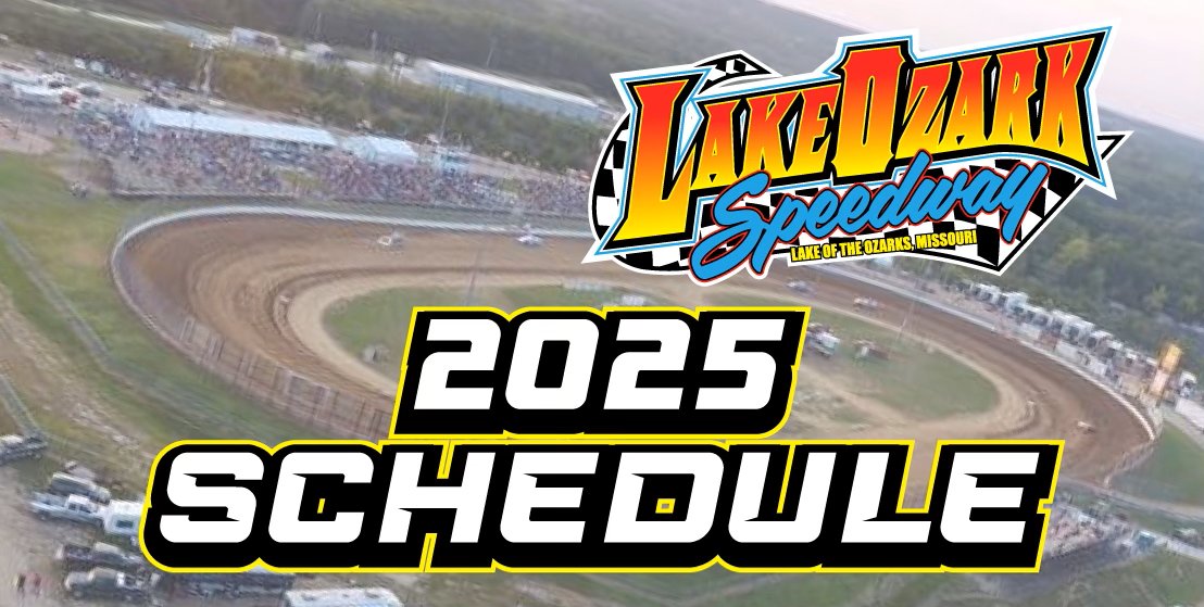 Get ready for another action-packed year at Lake Ozark Speedway, as the 2025 schedule is here! With multiple special event weekends and local StockMod competition, the Lake is set for a big year. Find the full schedule and more info at: lakeozarkspeedway.net/press/2025/art…