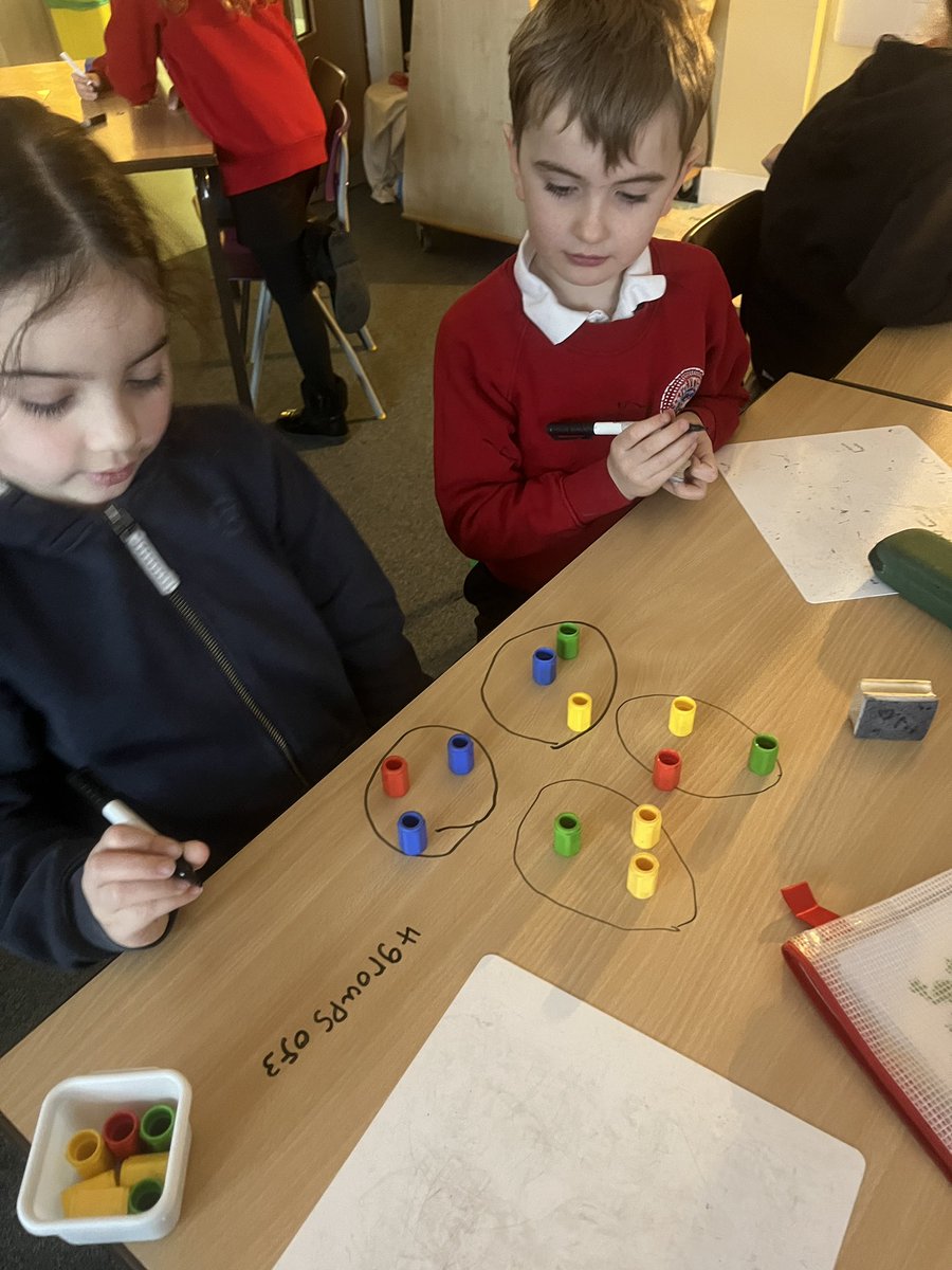 IPMATHalf_Acres's tweet image. Some lovely practical maths today in 2AN, solidifying our understanding by using the concrete and pictoral approaches of grouping amounts before moving into the abstract! #cpaapproach #magicmaths