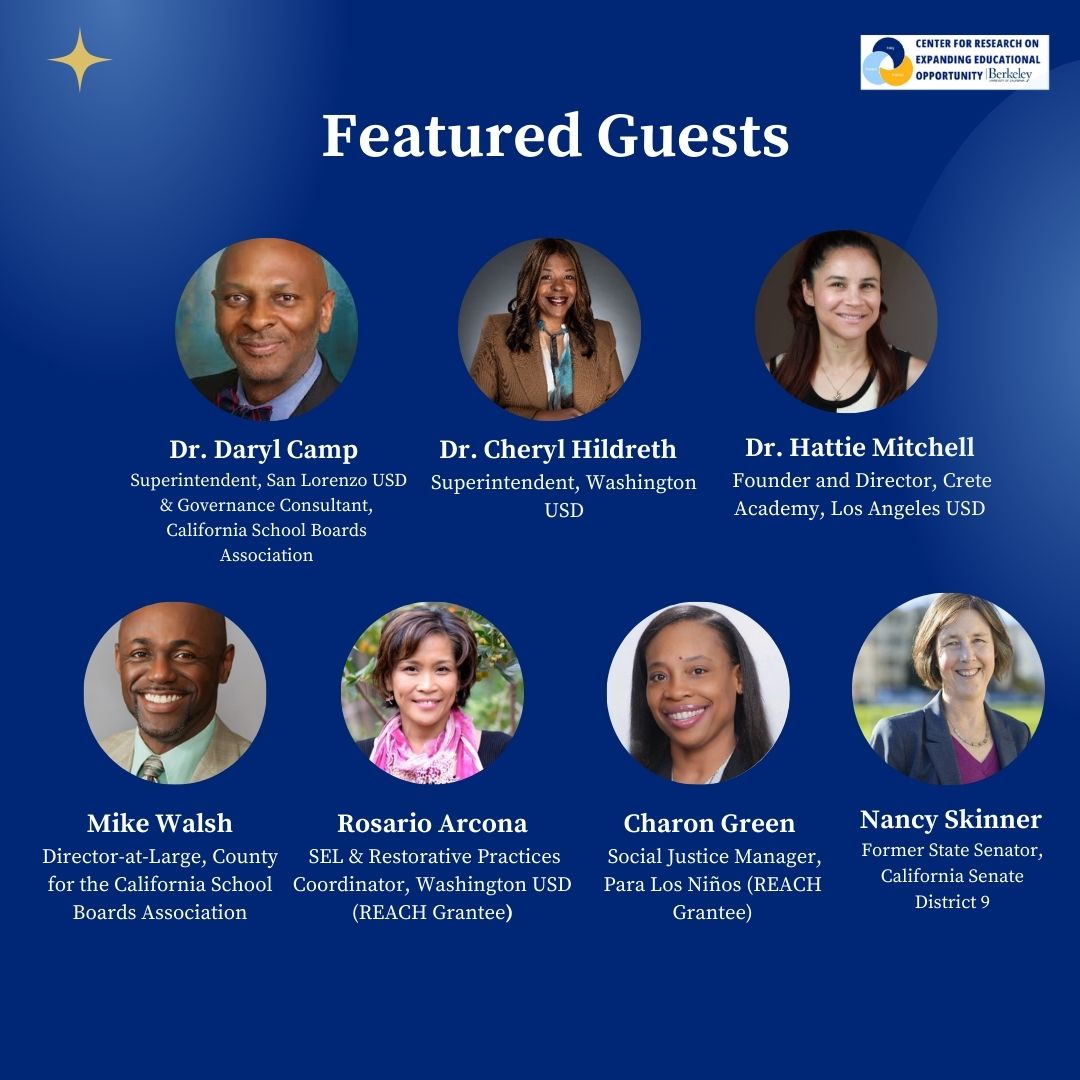 🌟 Join us Mon, Jan 27 in Sacramento for the REACH Network Convening together with our guest speakers!
📅  Jan 27 | 10 AM-2 PM 
📍 UC Center Sacramento
✨ RSVP: tinyurl.com/3cc849yb
#EducationMatters #REACHNetwork