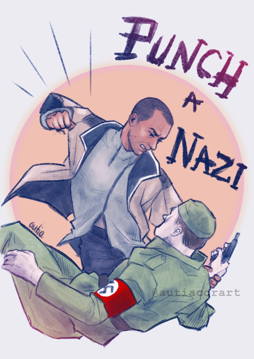 Markus DBH punching Nazi