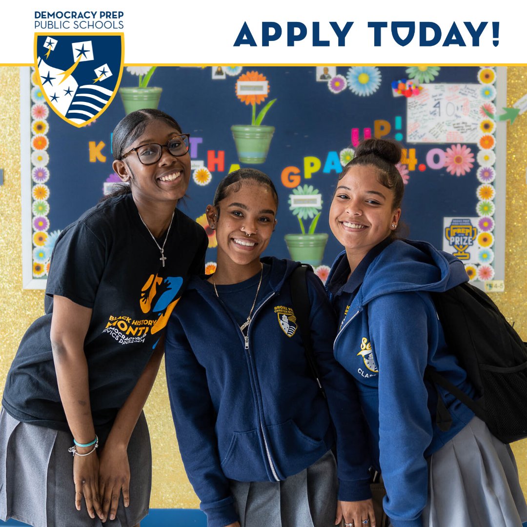 DemocracyPrep's tweet image. At Democracy Prep, you will make lifelong friends! Apply today: democracyprep.org/enrollny/
#NY #Enroll #DemocracyPrep