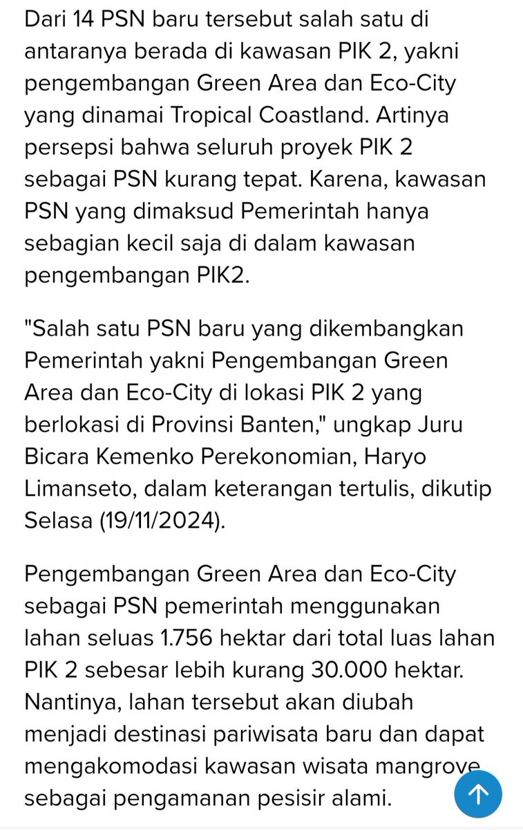 kapelsistin's tweet photo. @Franken_blues 👍

tp
wartawn mdia mstream pun srg ngaco. ksh info ga bener

artikel itu ngasih persepsi bhw (seluruh) PIK2 dijadiin PSN
dg alasan bla3x, seolah² bener

pdhl ga gitu

bukan PIK2 nya yg PSN, tp
ada sbuah PSN, yg kbetulan brada d dlm SEBAGIAN dr lahannya PIK2

ini yg bener n detil https://t.co/rlKIt4HTdL