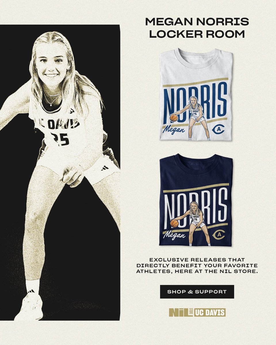 Don’t Miss It👀

Get your Megan Norris merch for basketball season and support Megan by checking out her locker!

🛒 nil.store/uc-davis/ucdav…