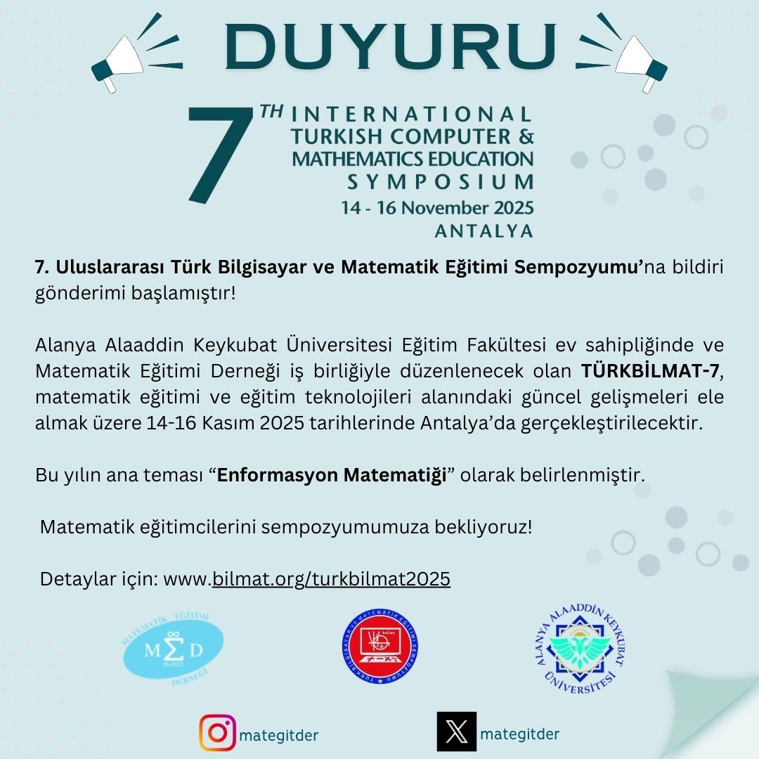 Matematik Eğitimi Derneği tweet media