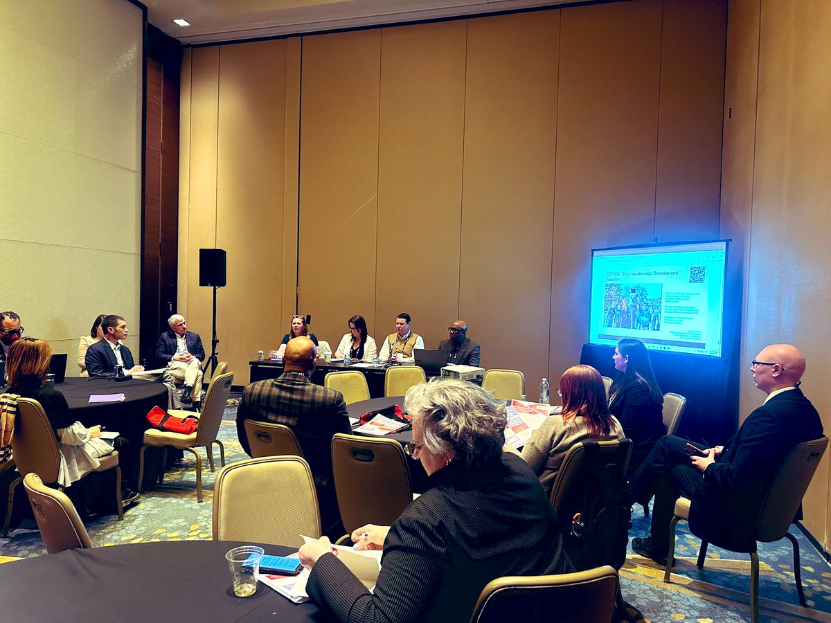 Just listened to a fantastic presentation from <a href="/karadillard/">Kara Dillard</a> on <a href="/JMU/">JMU</a> 's Civic Leadership Minor at the Association for Undergraduate Education at Research Universities (UERU). Such important and exciting work!