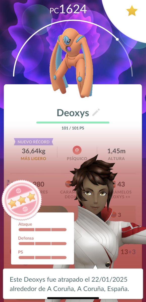 garrigaGO_80's tweet photo. Primer cop que aconsegueixo un perfecte en una incursió…
Gràcies A Coruña
#Deoxys
#perfecte
#PokémonGO https://t.co/BFwMoDiJ1w