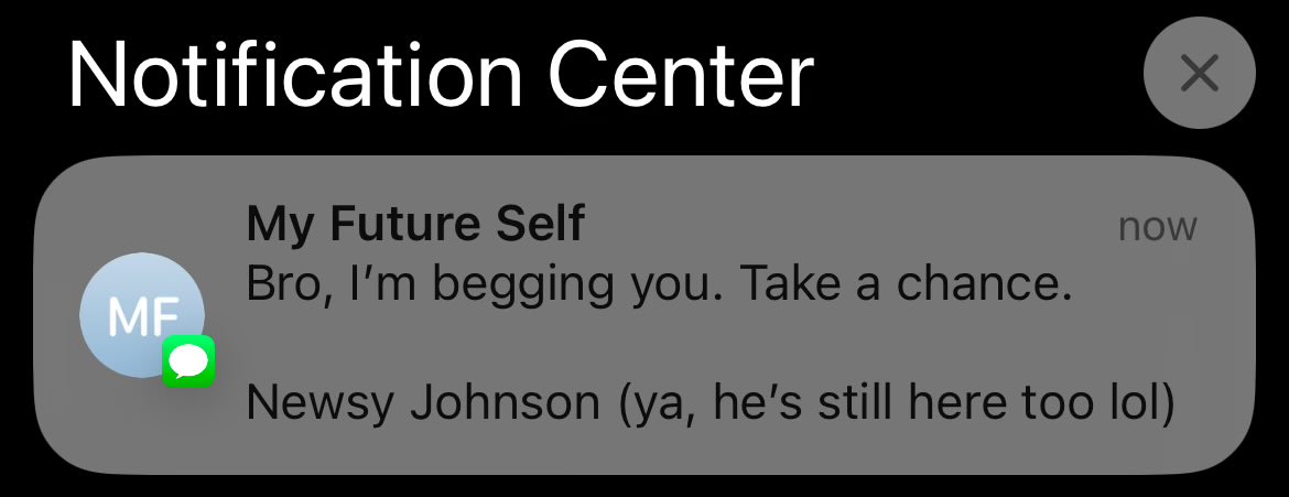 My Future Self tweet media