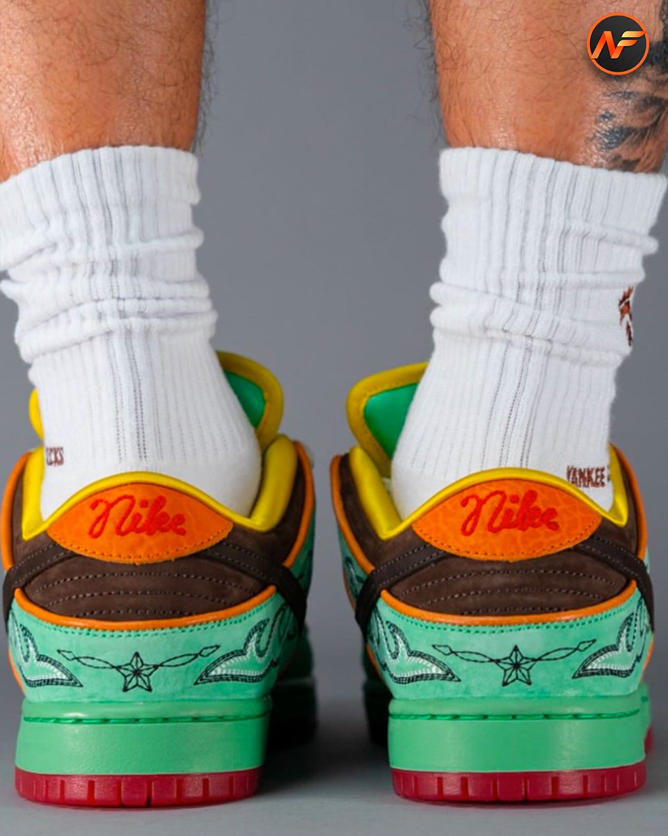 NotifyFrance's tweet photo. Vous en pensez quoi de la paire ?! 🤠

La Nike SB Dunk Low « BHM » pour le Black History Month 2025 plonge dans l’univers western avec un hommage unique et chargé d’histoire.

📅 Pas encore de date annoncée, mais une sortie en février semble probable. https://t.co/AS3ftZV59v