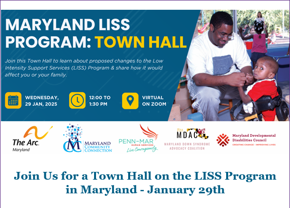 Penn-Mar Human Services (@pennmarhs) on Twitter photo The MD Governor's FY26 Budget includes a proposed elimination of the Low Intensity Support Services (LISS) Program.
👉<a href="/thearcmd/">The Arc Maryland</a> is hosting a Virtual Town Hall covering info and action steps on 1/29/25 <a href="/12/">$</a>-1:30PM
👉To register: eventbrite.com/e/maryland-lis…
?'s: lchausse@thearcmd.org. The MD Governor's FY26 Budget includes a proposed elimination of the Low Intensity Support Services (LISS) Program.
👉<a href="/thearcmd/">The Arc Maryland</a> is hosting a Virtual Town Hall covering info and action steps on 1/29/25 <a href="/12/">$</a>-1:30PM
👉To register: eventbrite.com/e/maryland-lis…
?'s: lchausse@thearcmd.org.