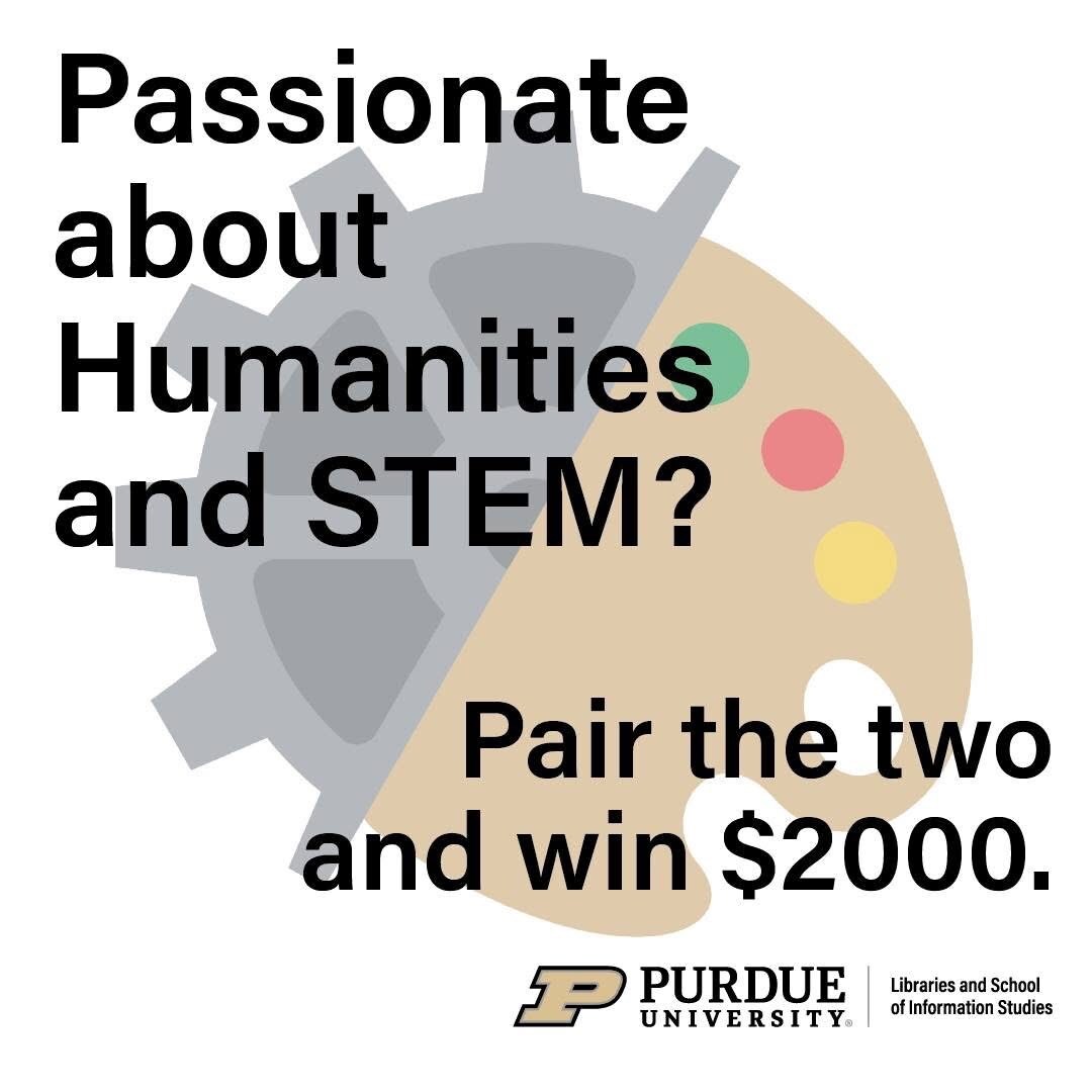 Purdue Libraries and School of Information Studies (@purduelibraries) on Twitter photo The Undergraduate Award for Humanities and STEM Research is now accepting applications!
This $2,000 award is is open to all Purdue West Lafayette undergraduates, including international and part-time students.
Apply by by March 2, 2025: hubs.la/Q033CQKn0 The Undergraduate Award for Humanities and STEM Research is now accepting applications!
This $2,000 award is is open to all Purdue West Lafayette undergraduates, including international and part-time students.
Apply by by March 2, 2025: hubs.la/Q033CQKn0