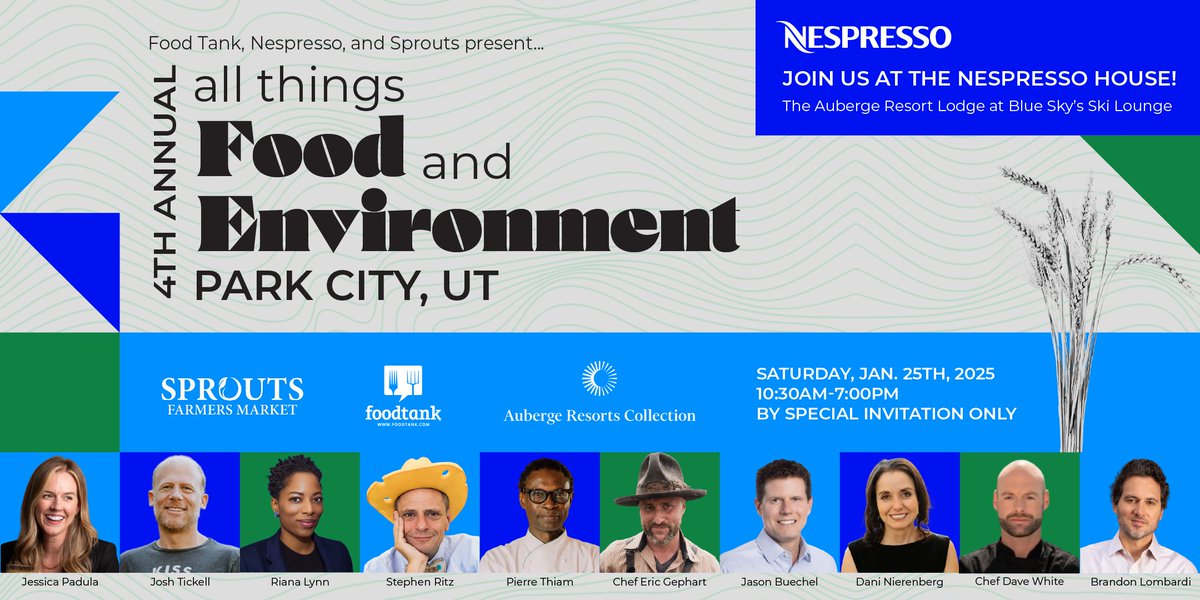 📆 This Saturday: Food Tank Summit in Park City. 🌞

Program features chef-curated bites fantastic conversations with luminaries, exclusive film clips, delicious cocktails, &amp; more!

To apply, please complete the form on eventbrite: eventbrite.com/e/all-things-f…