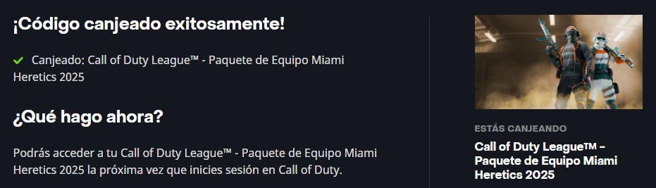 SektorOficial's tweet photo. ¡Código canjeado y corazón llenado!🖤🤟
Gracias infinitas a @MrxSoki @MiamiHeretics por este sorteazo🔥🔥
Gracias por ser mi inspiración para entrar al mundo del streaming💪
Si pierdo usando esta skin, será culpa del lag, no mía😉
#Heretics #Soki #CODLeague https://t.co/1NeHKNXoKG
