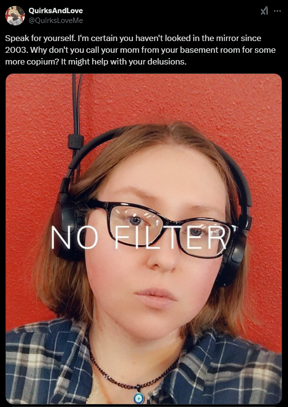 clor_main's tweet photo. This big fat foreheaded fucking cunt will not keep my name out of her BIG FAT FUCKING CUNT ASS MOUTH (@QuirksLoveMe).

I see you changed from posting nude selfies to posting regular selfies of yourself good job! 👍👍 https://t.co/CoxmmDRqkZ