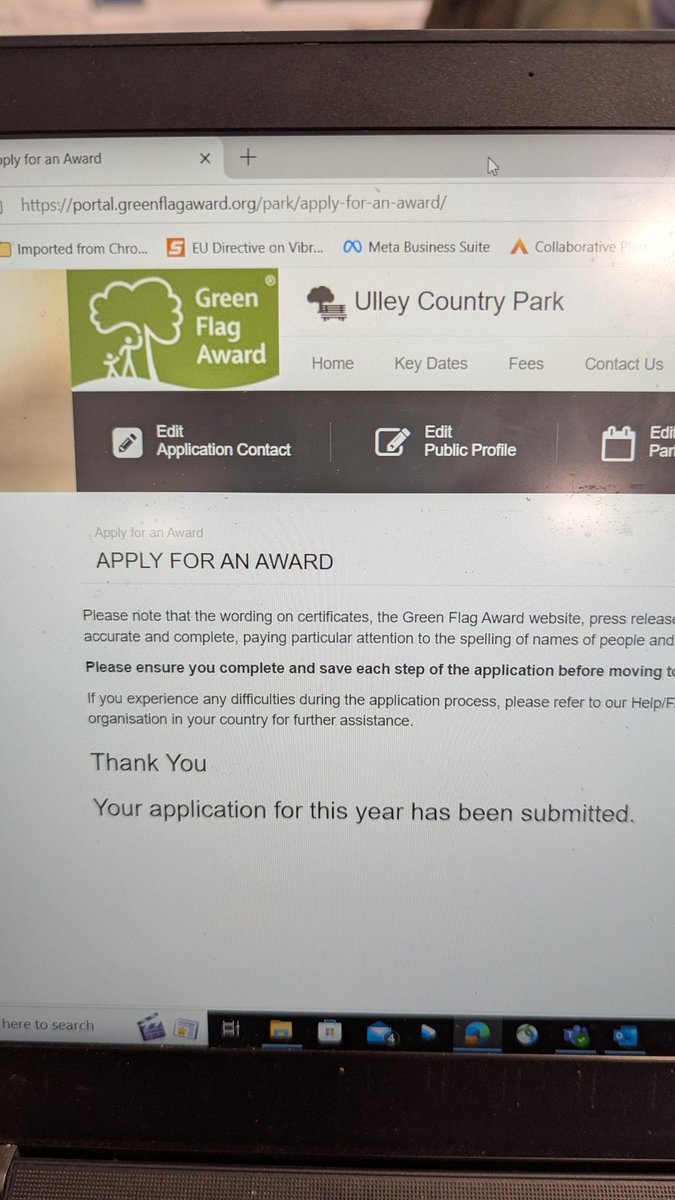 Been a big chunk of work for me this time as our Management Plan needed a complete re-write for the next 5 years.
Plan and application submitted, now we wait!
<a href="/GreenFlagAward/">GreenFlagAward</a>
#GreenFlagAward 
#ulleycountrypark