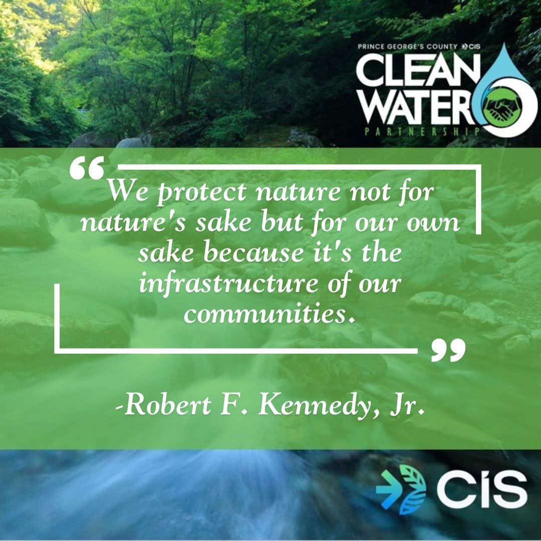 💧 "We protect nature not for nature's sake but for our own sake because it's the infrastructure of our communities." – Robert F. Kennedy, Jr.

At #CWP,we understand that safeguarding our environment isn't just about preserving beauty – it's about protecting the vital resources.