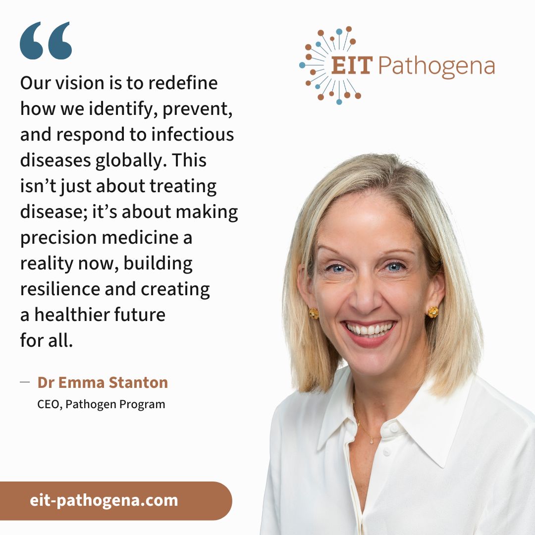 We’re excited to announce Dr. Emma Stanton and Professor Gil McVean will lead EIT’s Pathogen Program, focusing on diagnostics, AMR detection, and preventing pandemics. Meet them at The Union Conference, Nov 12-16!