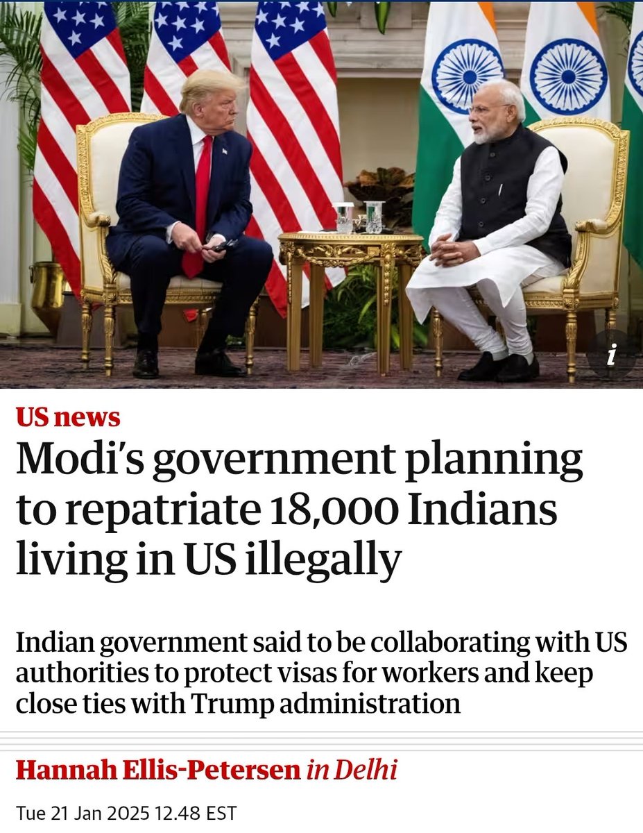 India to take back 18,000 illegal immigrants.
(Article below)