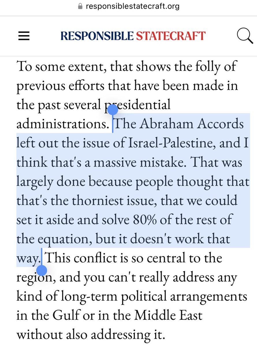 WalterSobchakSr's tweet image. In addition to strongly criticizing the ironclad U.S.-Israel relationship, Trump’s new top official for Middle East Policy at the Pentagon Michael DiMino said that Trump’s signature Abraham Accords was “a massive mistake” & suggested that Trump was foolish for doing it.