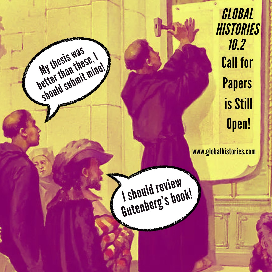 REMINDER!! The next edition of Global Histories is still accepting papers 📜 Research and Methodology Papers and Book Reviews accepted. Deadline January 31, 2025! #callforpapers  #globalhistory #researchpaper #studentopportunity #humanities #academic