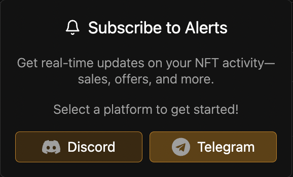 Your favorite notification system has expanded.🔔

You can now receive personalized wallet notifications when your NFTs sell or receive a bid via Telegram in addition to Discord.  Enroll on <a href="/tradeportxyz/">TradePort</a>: tradeport.xyz/telegram-bots/….