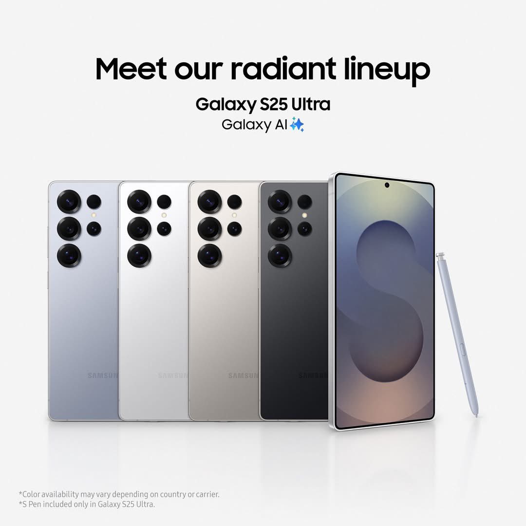 DirectMobilesUK's tweet photo. Here’s a look at the brand new Samsung Galaxy S25 series including the S25 Ultra and S25 Plus.

Will you be upgrading? https://t.co/xkgdprYuk7