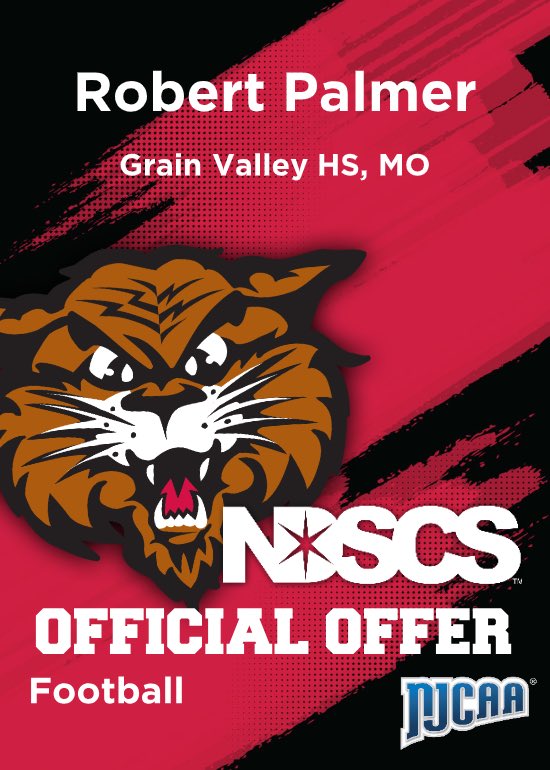 Robert Palmer (@robertpalmerr) on Twitter photo After a great conversation with <a href="/izzyissendorf/">Isaiah Issendorf</a> I am blessed to say I have received a offer from North Dakota State CC <a href="/NDSCSFB/">NDSCS Wildcats Football</a> After a great conversation with <a href="/izzyissendorf/">Isaiah Issendorf</a> I am blessed to say I have received a offer from North Dakota State CC <a href="/NDSCSFB/">NDSCS Wildcats Football</a>